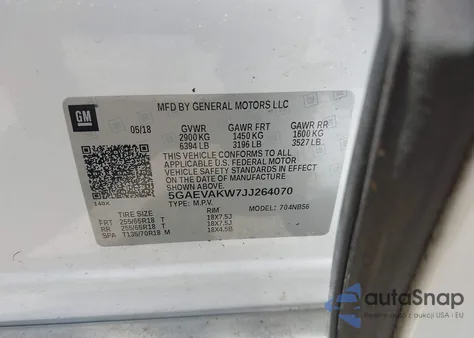 2018 Buick Enclave Essence from USA, damaged, VIN 5GAEVAKW7JJ264070